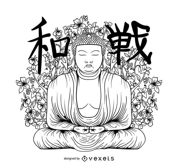 Ilustração de Buda Ilustração de Buda