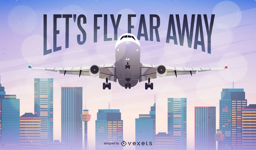 Airplane far away background Airplane far away background
