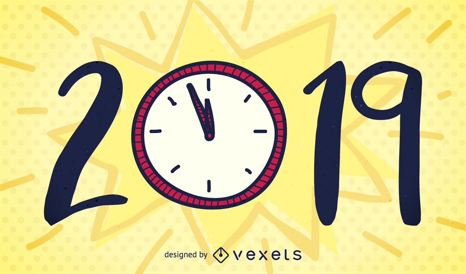 New year clock design