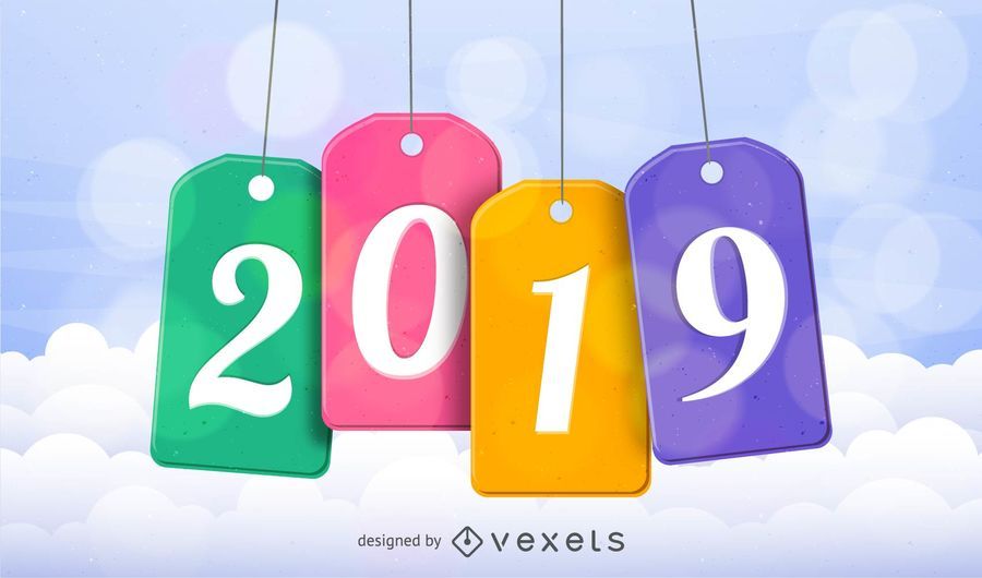 2019 hängende Tags Design 2019 hängende Tags Design