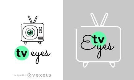Logotipo de ojos de televisión