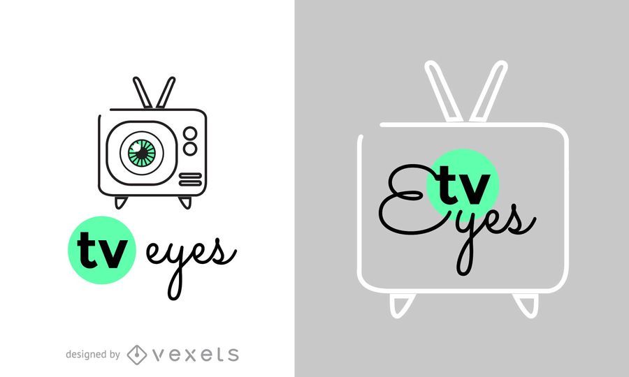 Logotipo de olhos de televisão Logotipo de olhos de televisão
