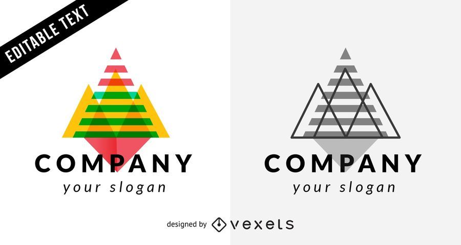 Business logo template with triangles Business logo template with triangles