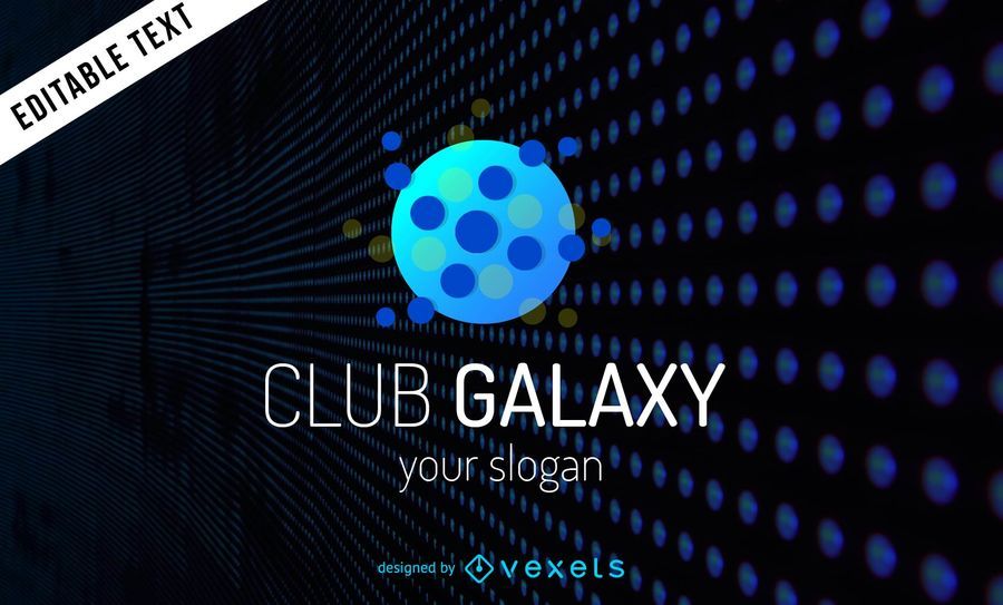 Logotipo de neón club Galaxy Logotipo de neón club Galaxy