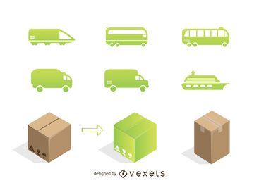 Transportation logo set Transportation logo set