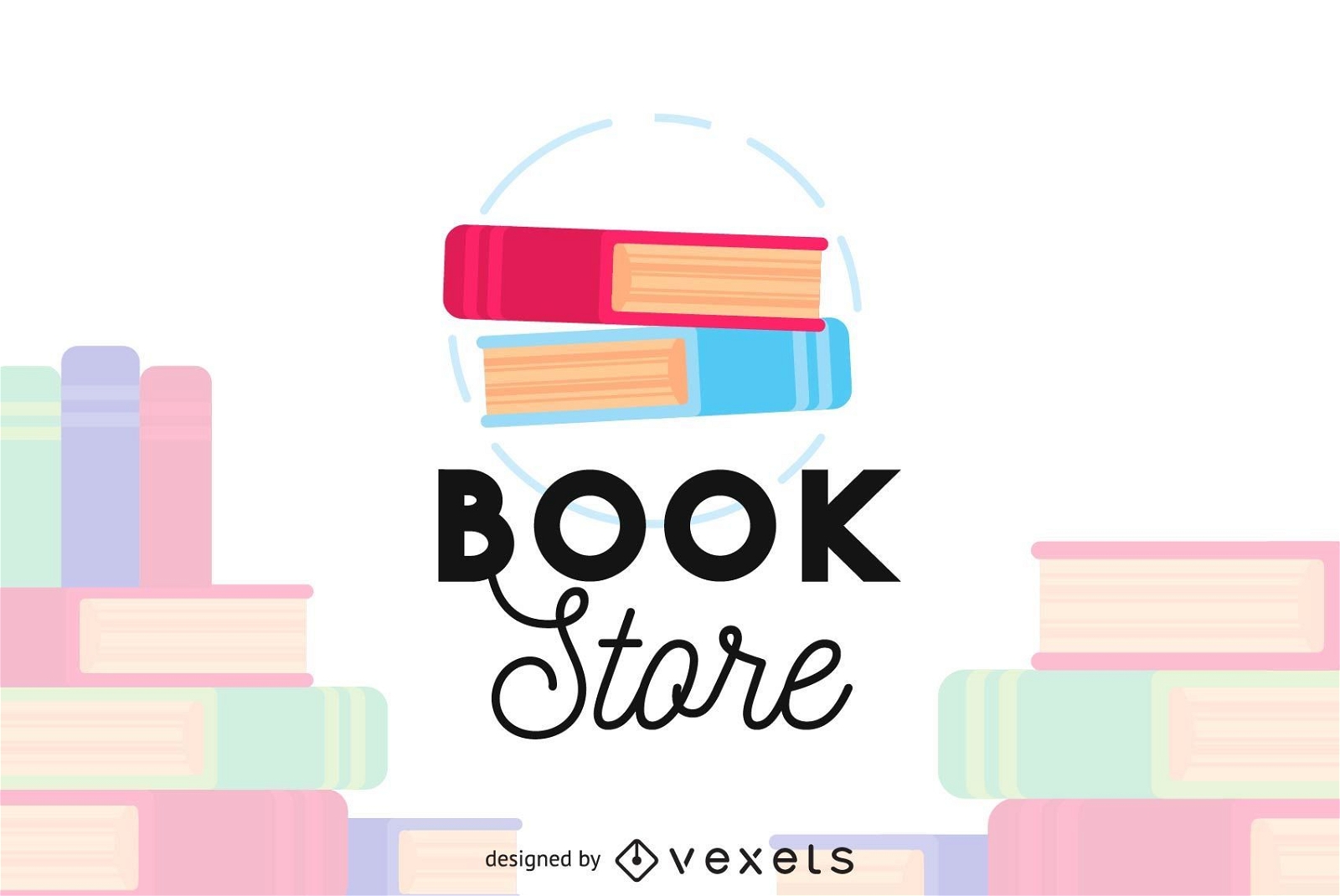 Book store logo template