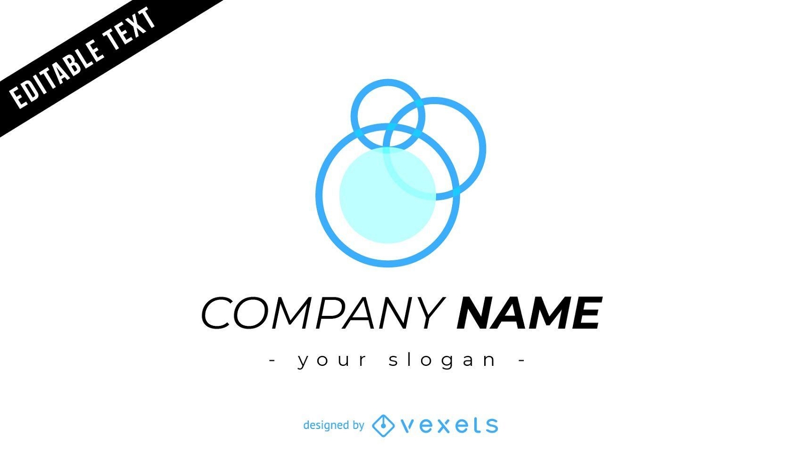 Design do logotipo da empresa com bolhas