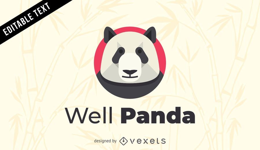 Well panda logo template Well panda logo template