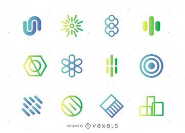 Logo abstract elements set Logo abstract elements set