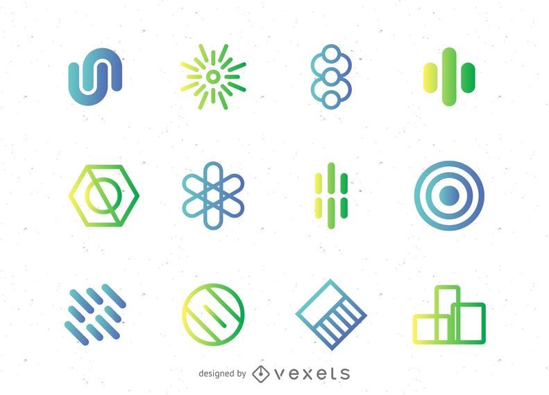Logo abstract elements set Logo abstract elements set