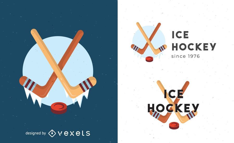 Ice hockey logo template Ice hockey logo template