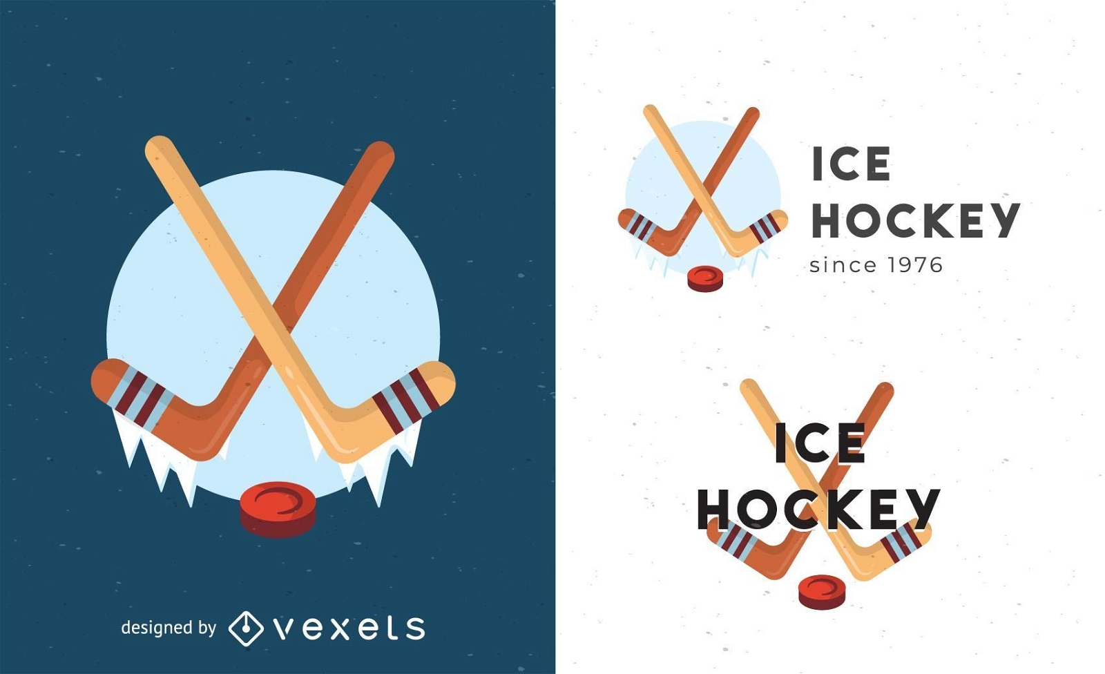 Ice hockey logo template