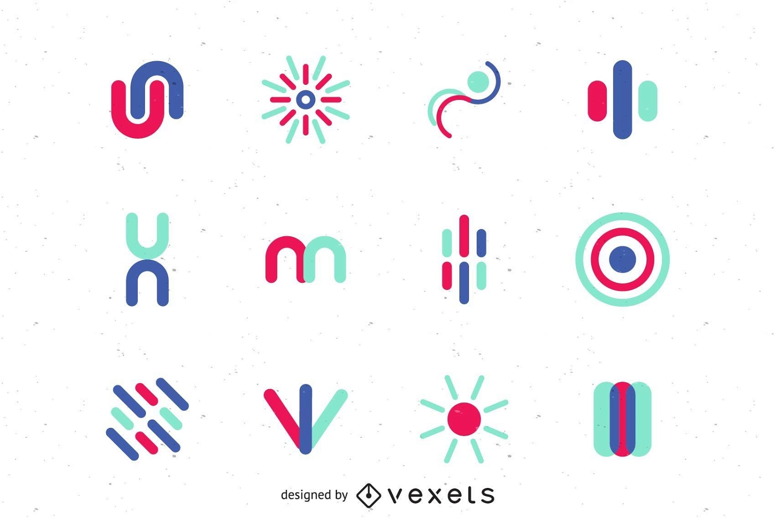 Conjunto de gráficos vectoriales de logotipo