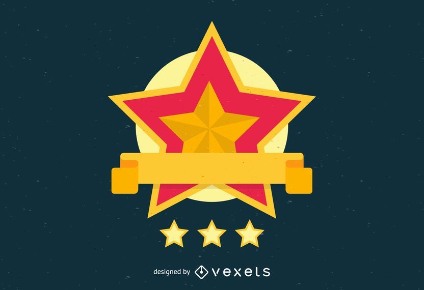 Gold star logo template Gold star logo template
