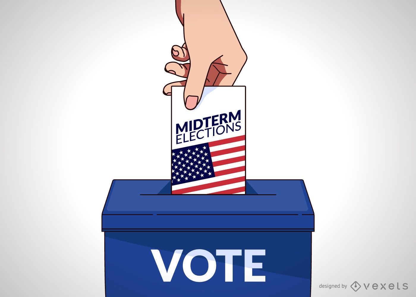 Ilustração de voto nos EUA