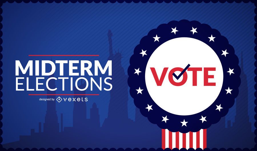 Midterm elections badge design Midterm elections badge design