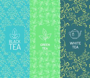 Tea banners set Tea banners set