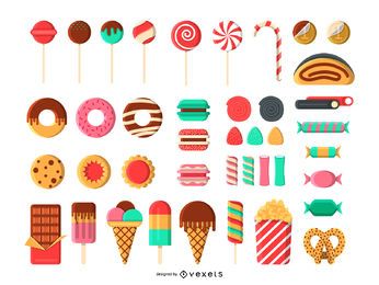 Candies icon set Candies icon set