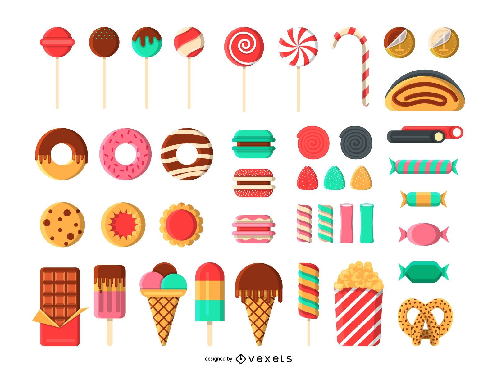 Conjunto de ícones de doces