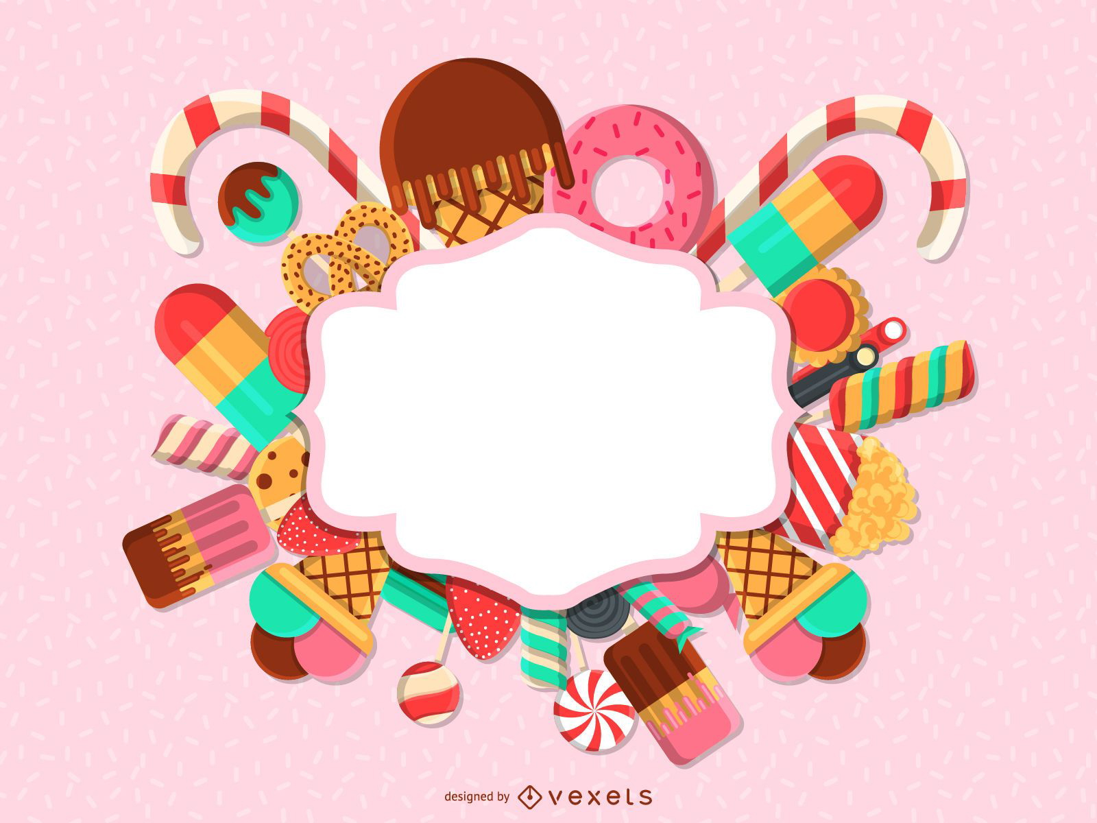 Candy badge label template