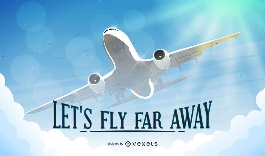 Voar longe fundo de avião Voar longe fundo de avião