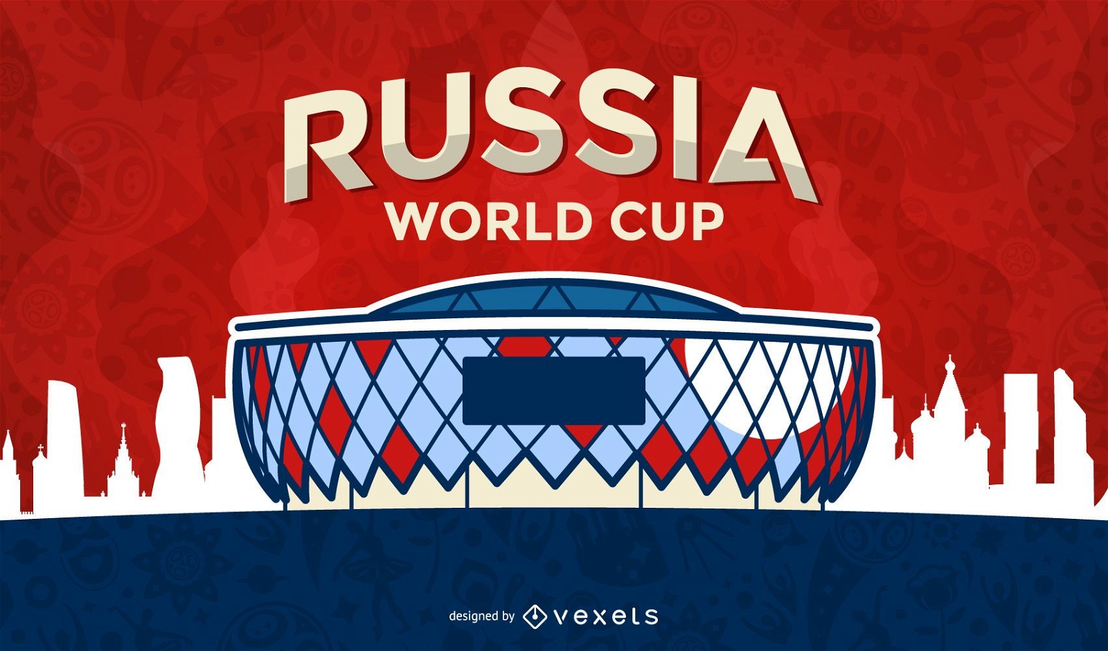 World cup football stadium illustation