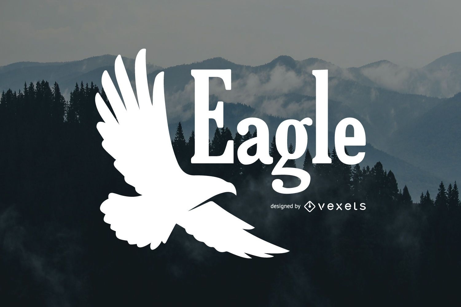Plantilla de logotipo de silueta de águila