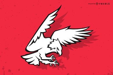 Attacking eagle outline illustration