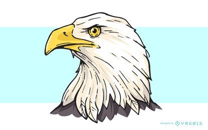 Bald eagle head cartoon