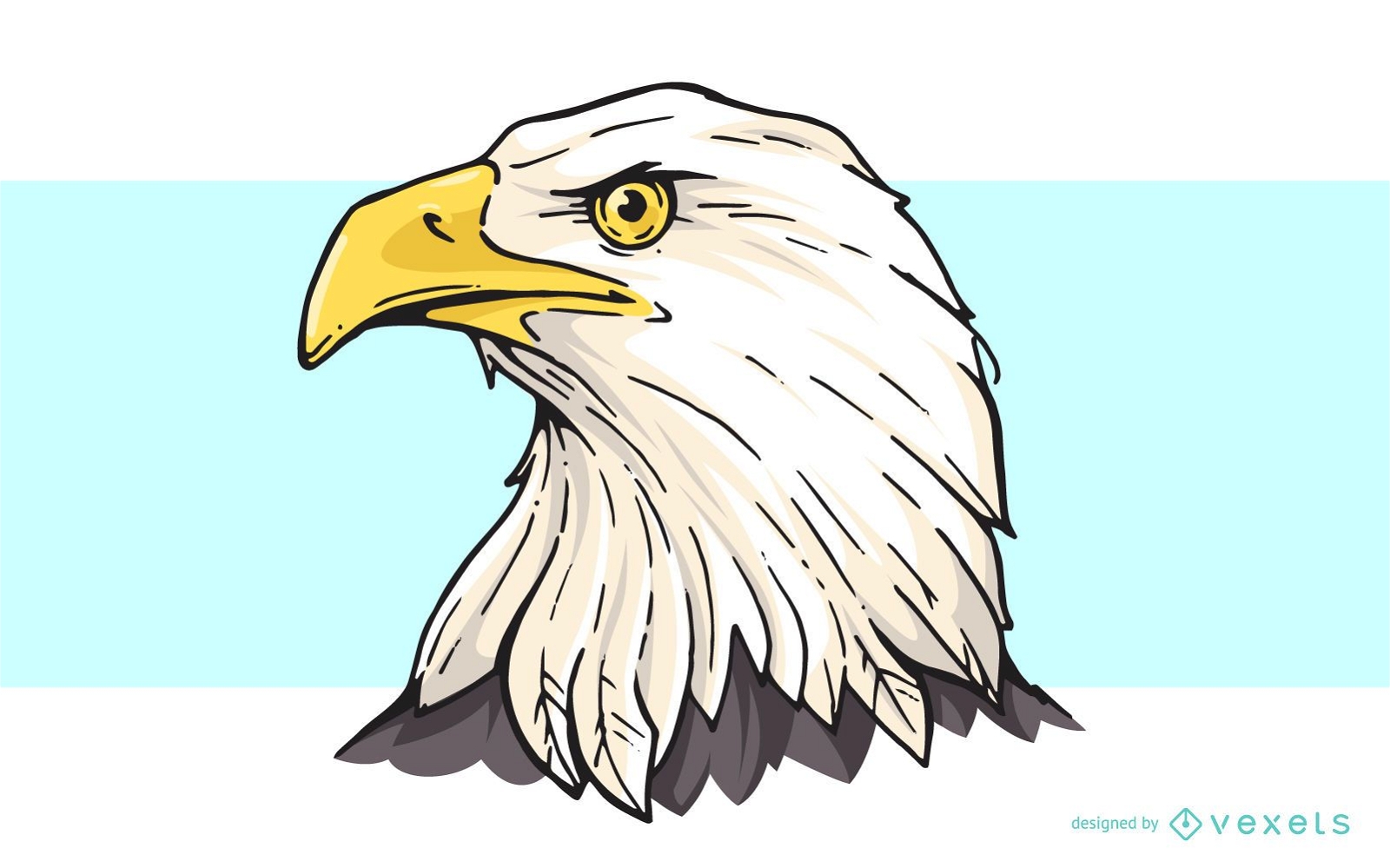 Weißkopfseeadlerkopf-Karikatur