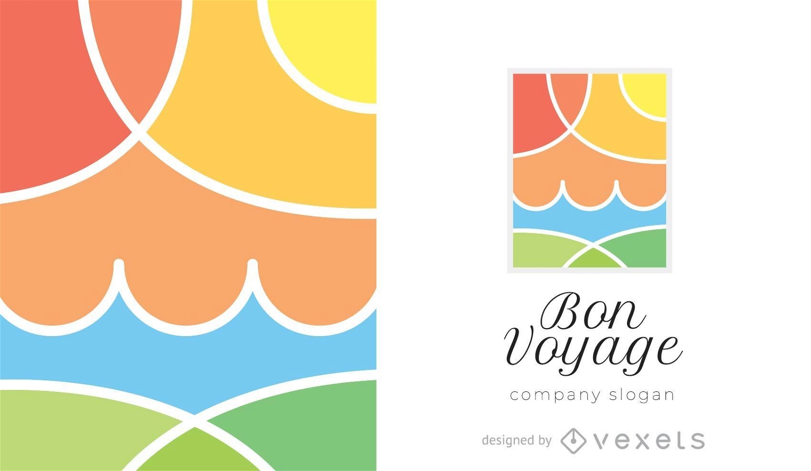 Plantilla de logotipo de viaje Bon Voyage