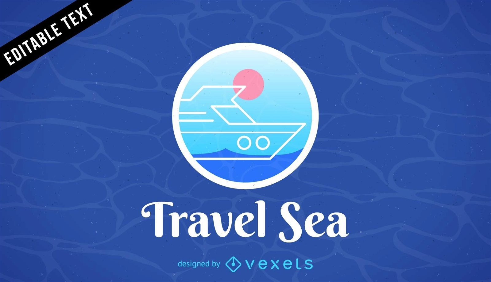 Travel sea logo template