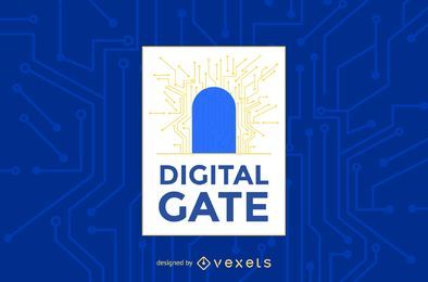Digital gate logo template Digital gate logo template