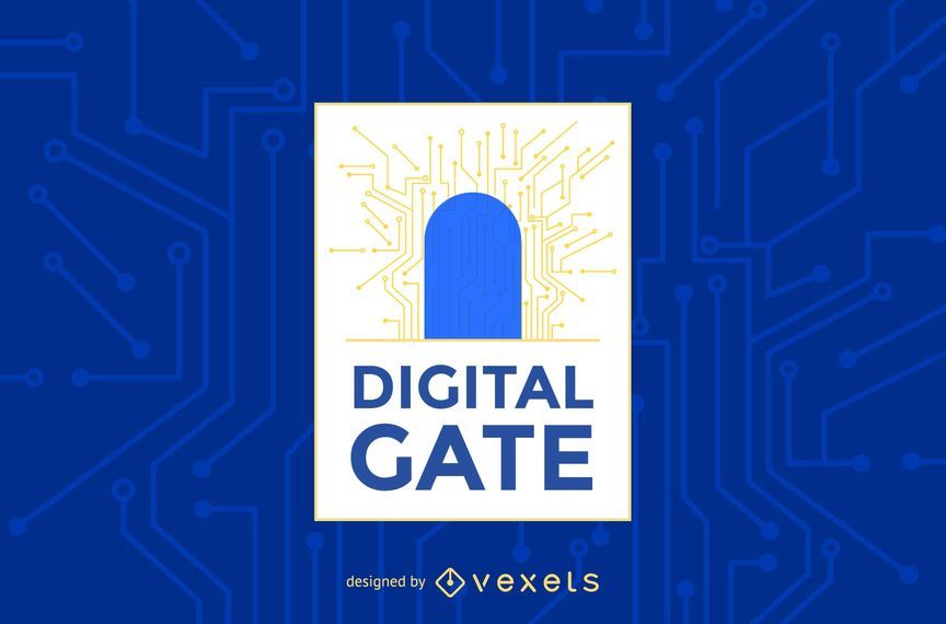 Digital gate logo template Digital gate logo template