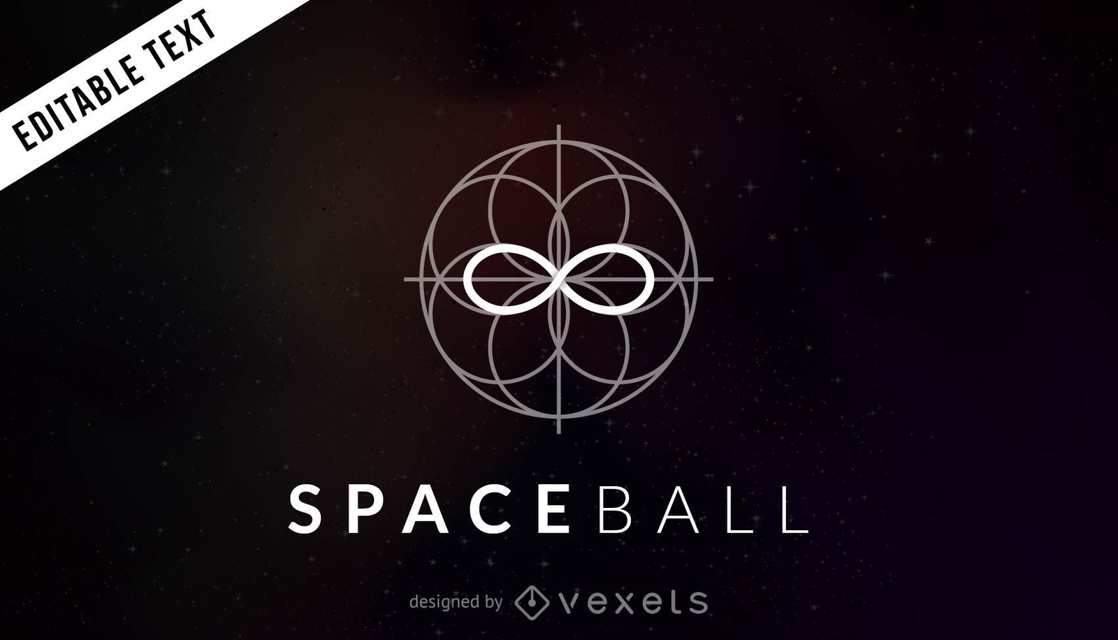 Modelo de logotipo da bola espacial