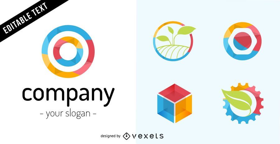 Company logo set in colorful tones Company logo set in colorful tones