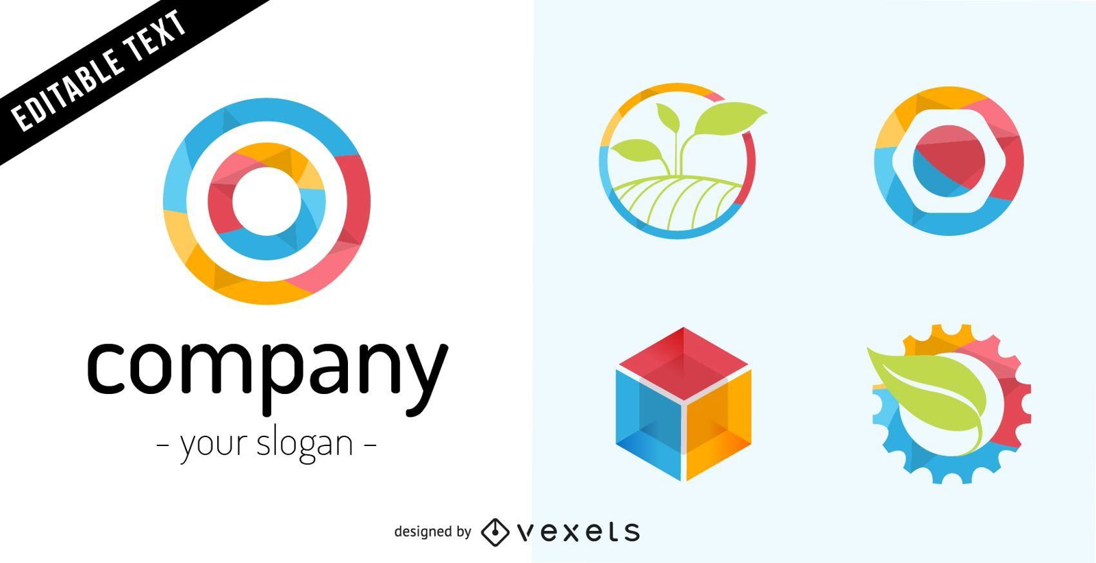 Logotipo de la empresa en tonos coloridos