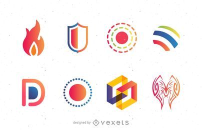 Conjunto de ideias de logotipo Conjunto de ideias de logotipo