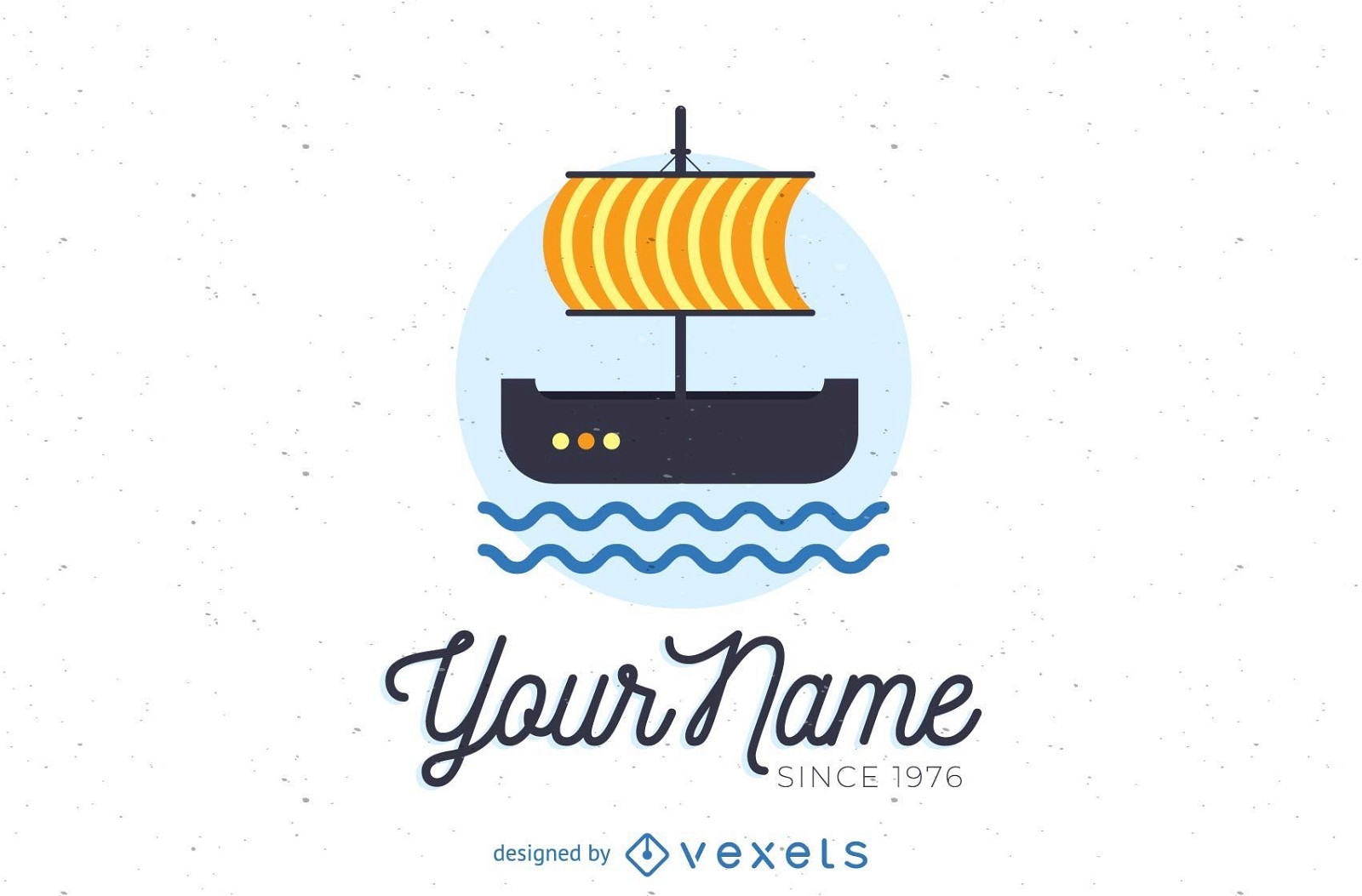 Plantilla de logotipo de barco de vela