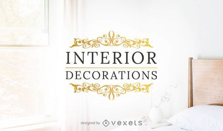 Interior decorations logo template Interior decorations logo template