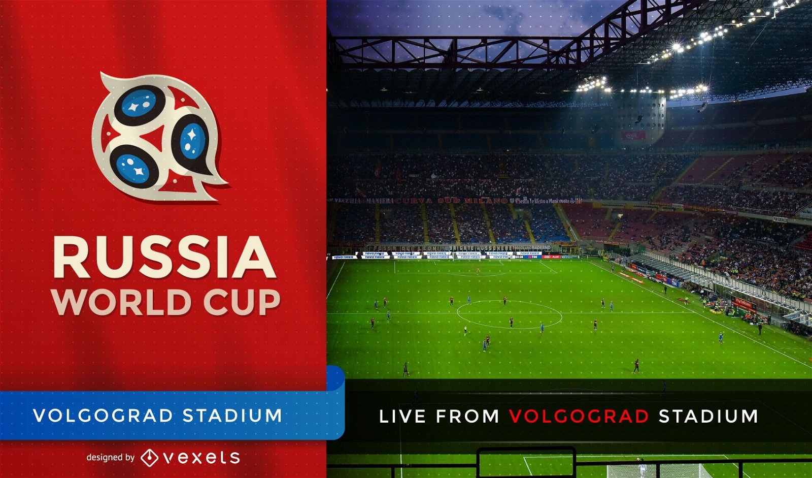 Football world cup tv screen