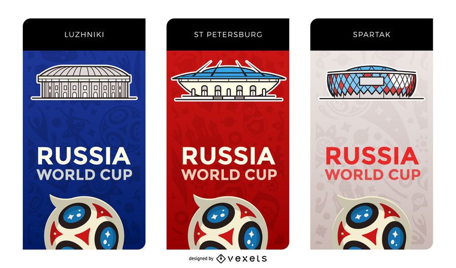 World Cup 2018 stadiums banners World Cup 2018 stadiums banners