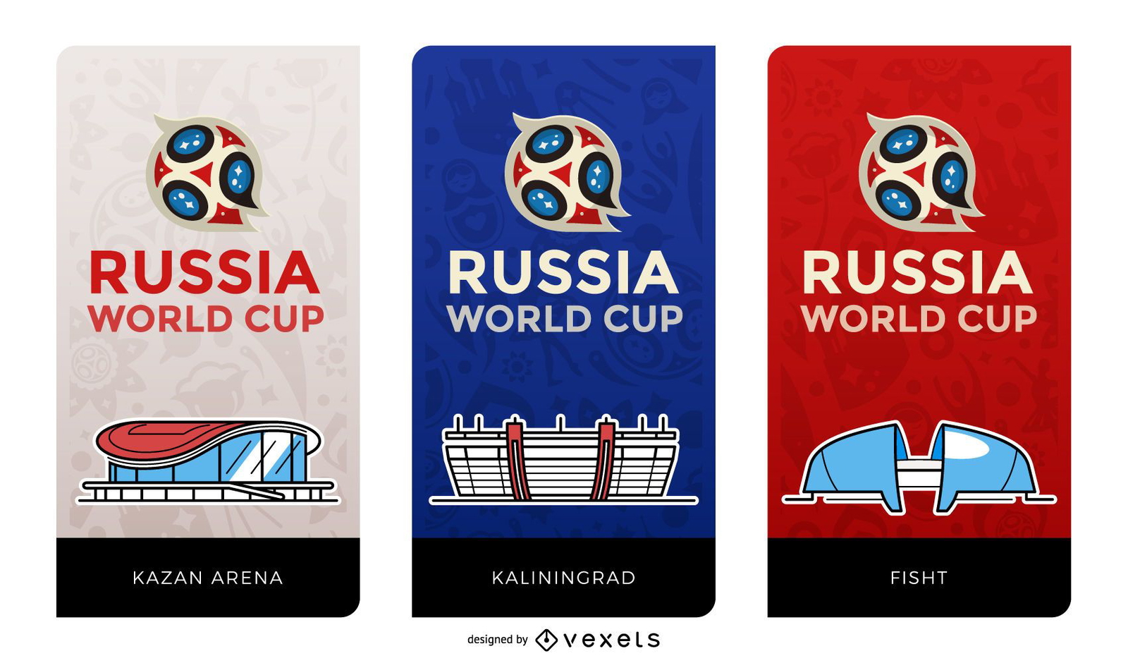 Russia football stadiums banners