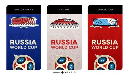Russland 2018 beherbergt Stadionbanner