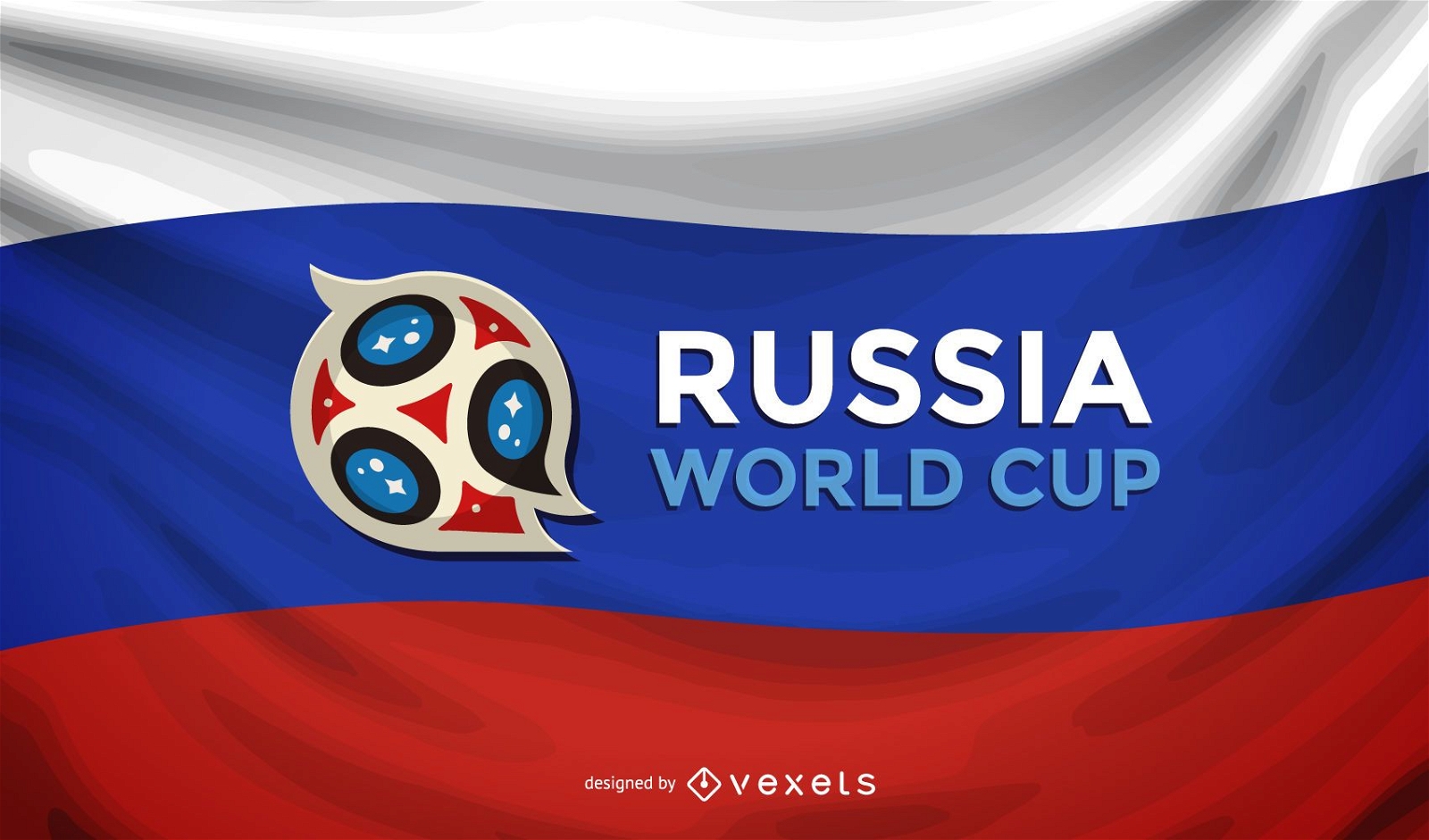 Fondo de bandera de la copa mundial de Rusia