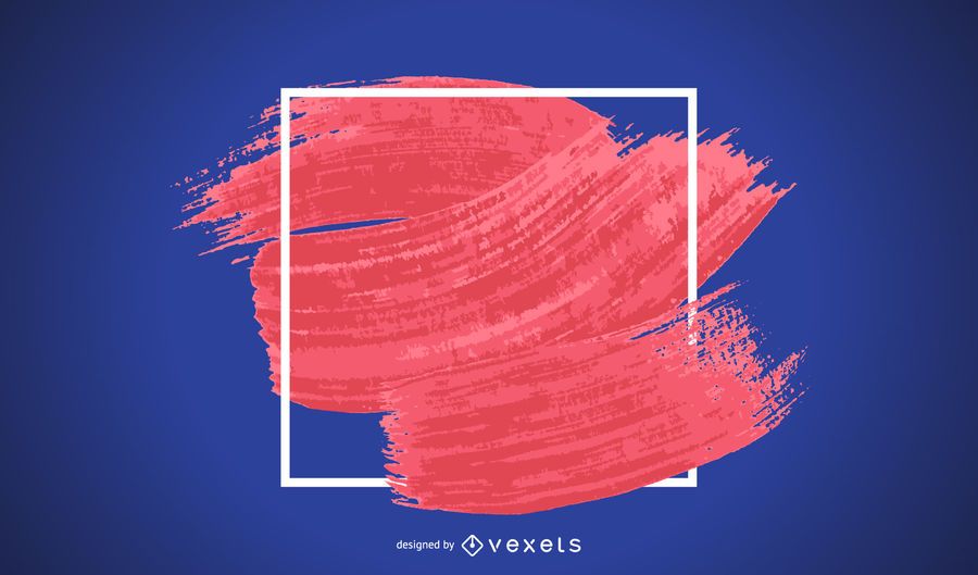 Ilustração de quadro de traçado de pincel vermelho Ilustração de quadro de traçado de pincel vermelho