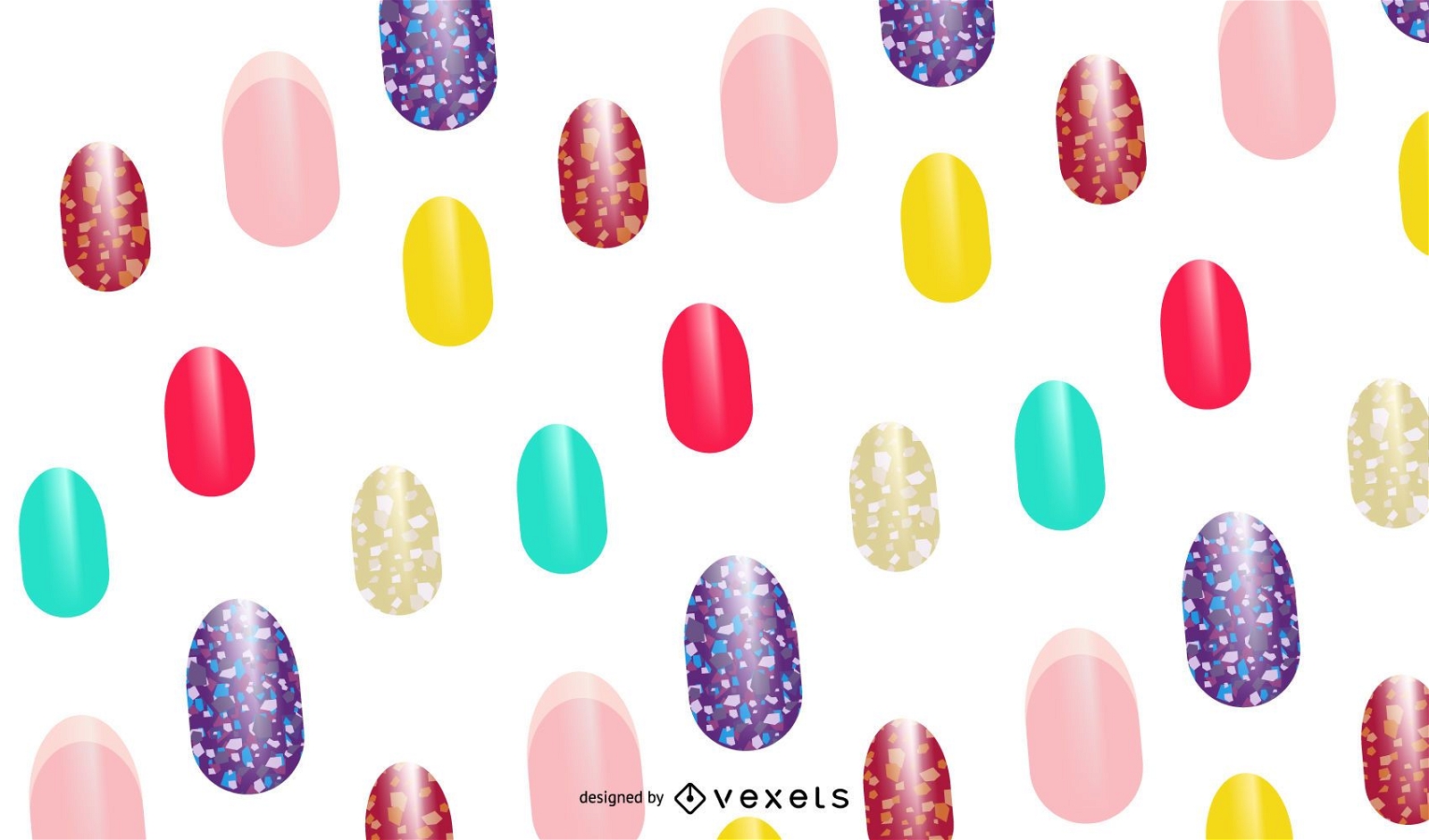 Painted nails pattern