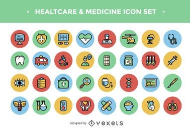 Conjunto de ícones de saúde