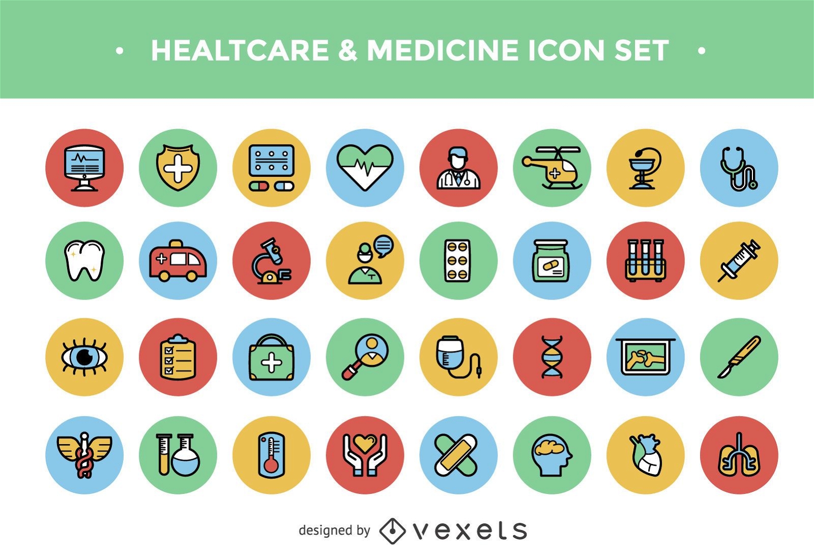 Conjunto de iconos de salud