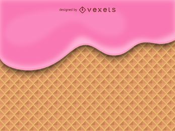 Ice cream waffle cone illustration Ice cream waffle cone illustration